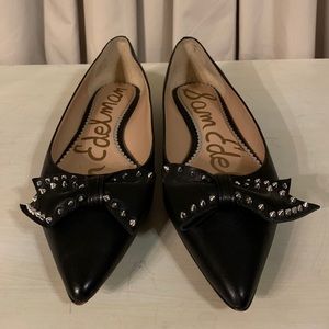 Sam Edelman Raisa Studded Bow pointy leather flats